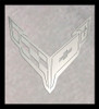 C8 Corvette Framed Laser Cut Emblem - White