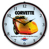 1974 Orange Corvette LED Backlit Clock