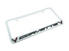 C8 Corvette White License Plate Frame - angled