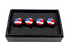 American Flag Black Metal Valve Stem Caps (alt)