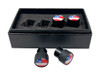 American Flag Black Metal Valve Stem Caps