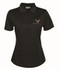 Women's C8 Corvette PGA Airflux Performance Polo Shirt - black
