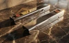 C4 Corvette Door Sill Covers - Chrome - Pair on Showroom Table