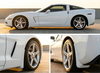 C6 Corvette Color Match Splash Guards - on White Vette alt
