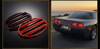 C5 Corvette Color Match Rear Tail Light Grills - (Red colors next to Vette)