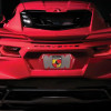 C8 Corvette Color Match Boomerang License Plate Frame - (Red on Car)