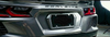 C8 Corvette Color Match Boomerang License Plate Frame - Silver Frame on Silver Vette
