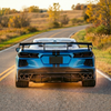 C8 Corvette Rear Diffuser - Carbon Flash on Blue Vette
