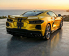 C8 Corvette Rear Diffuser - Carbon Flash on Yellow Vette