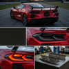 C8 Corvette Blackout Tail Light Covers - Collage on Red Vette