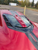 C8 Corvette Color Match Split Window Trim zoom - on Red Vette