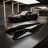C8 Corvette Carbon Flash Side Skirts - Pair (Black Vette)