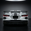 C8 Corvette Open Color Reveal (Honeycomb) License Plate Frame - on White Vette