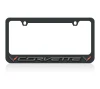 C7 Corvette Black License Plate Frame - Logo/Script
