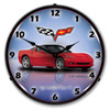 C6 Corvette Crystal Red Clock