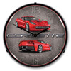 C7 Corvette Torch Red Clock