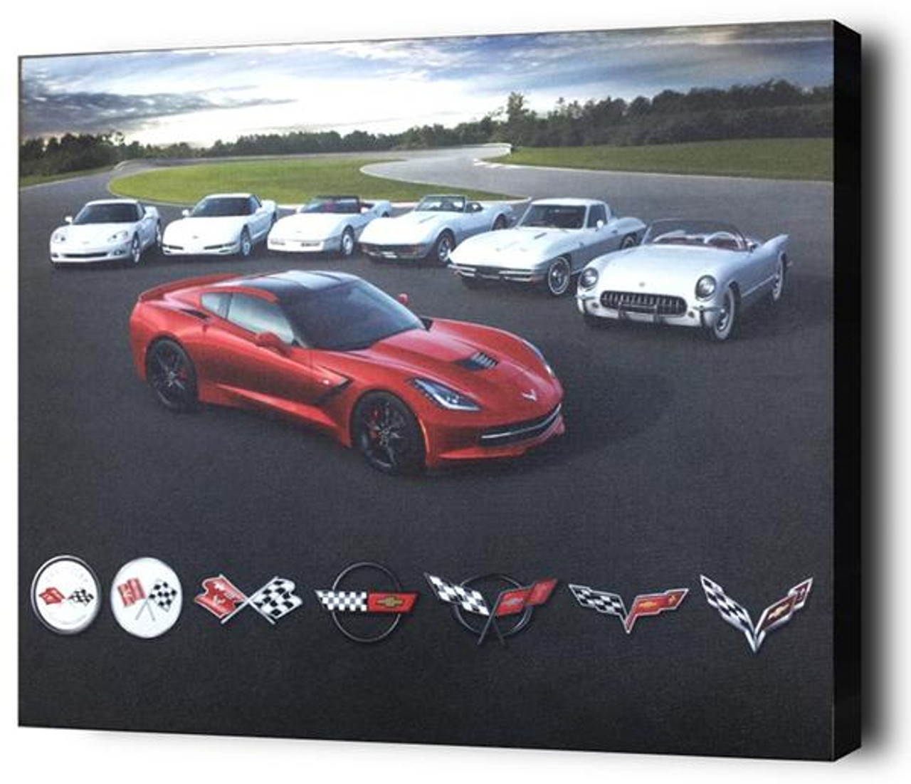 Corvette Generations Gallery Canvas Picture 16x20 Corvette Depot