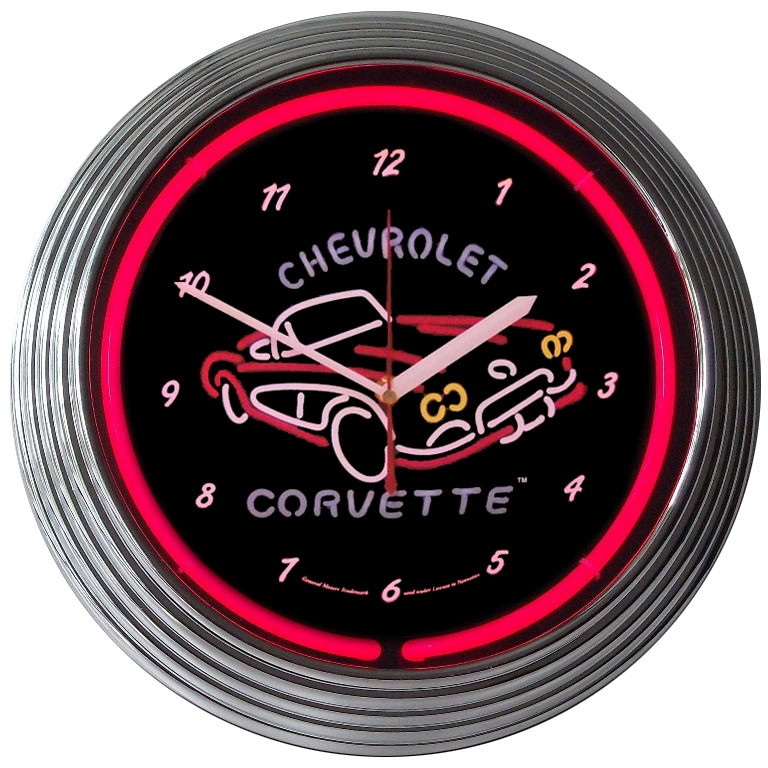 C1 Corvette Neon Clock Corvette Depot