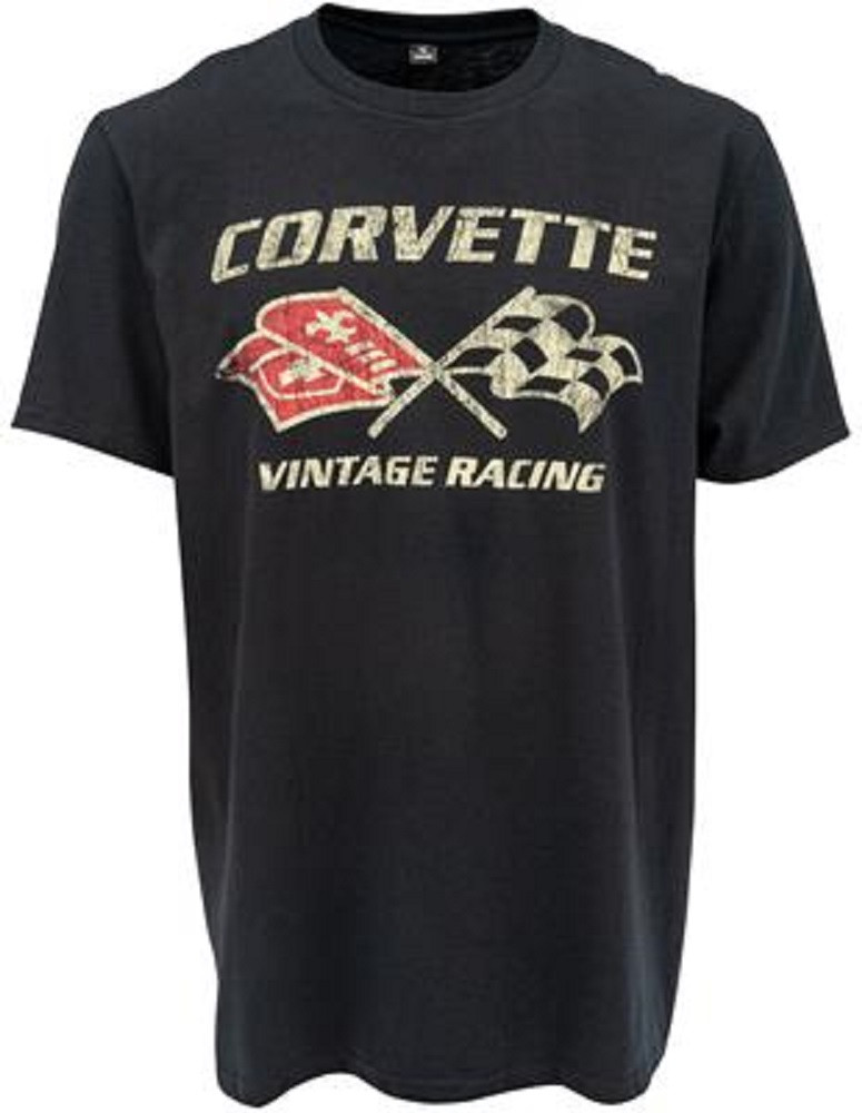 C3 Corvette Cross Flags Vintage Racing T-Shirt