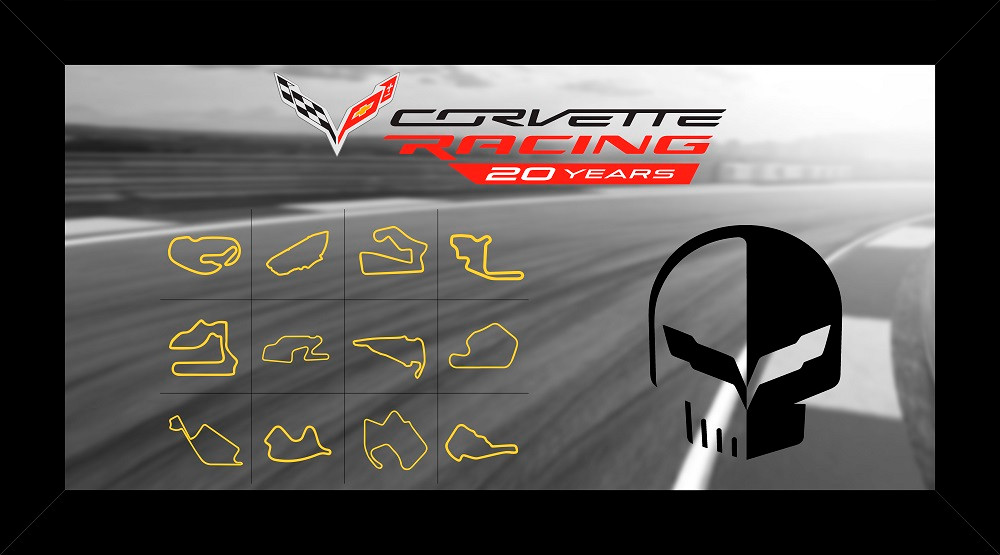 20 Years of Corvette Racing Framed Printed Canvas Picture