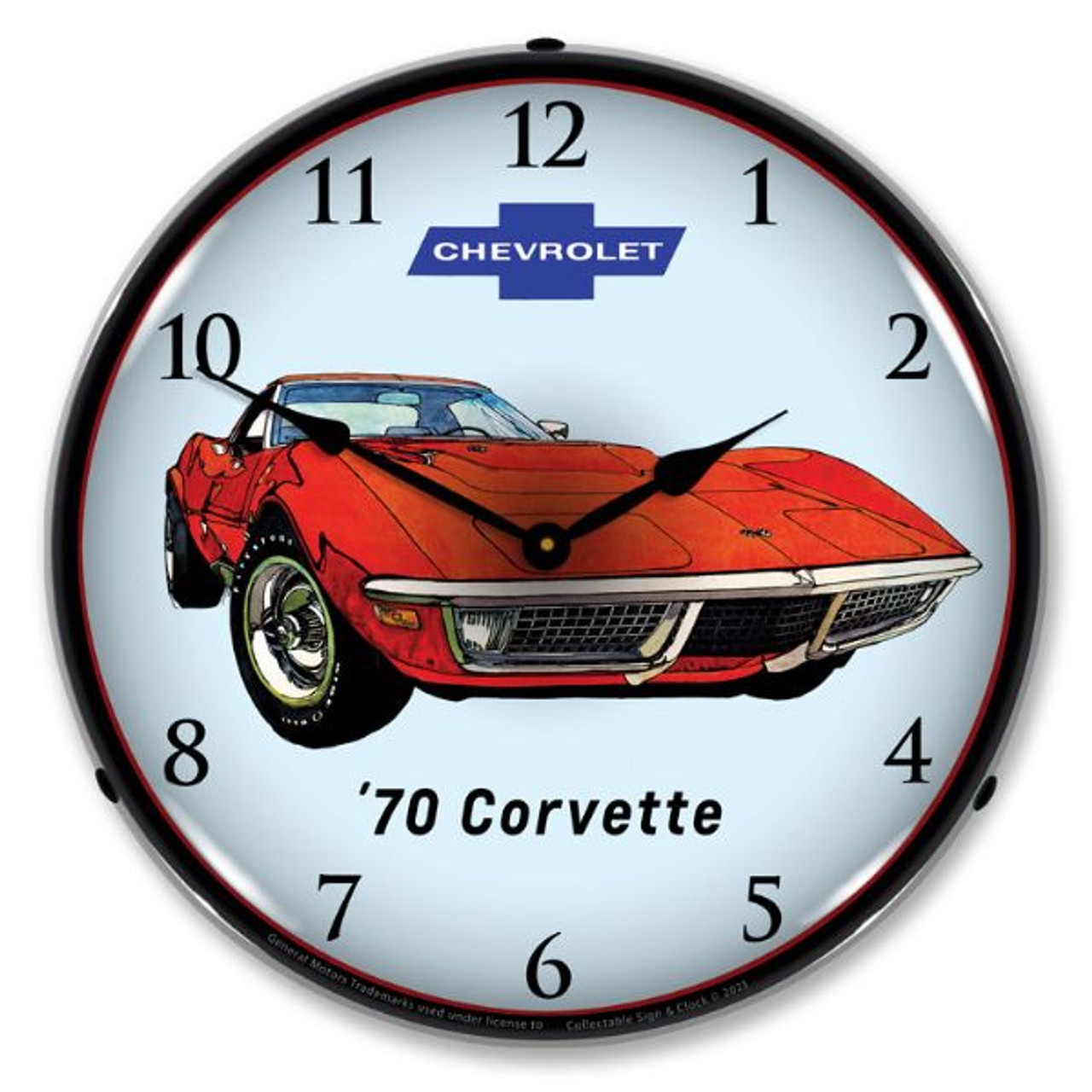 1970 Corvette LED Backlit Clock