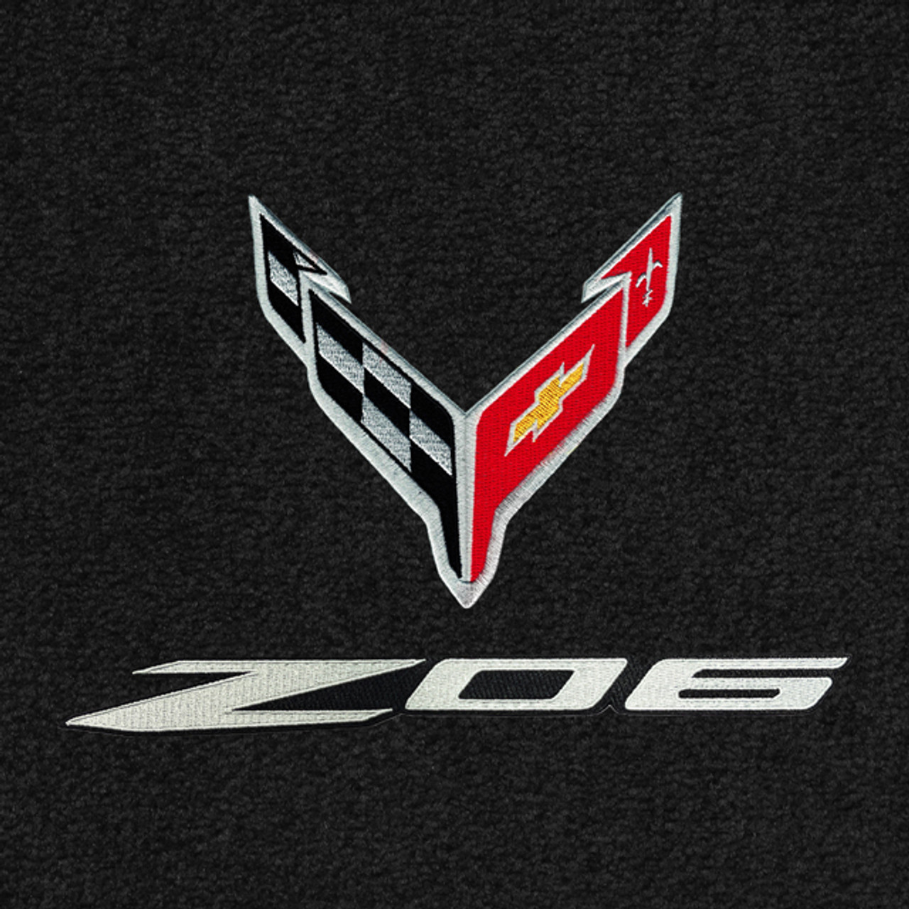 819402-1P - C8 Logo with Silver on Black Z06 Logo Under