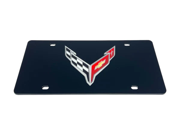  C8 Corvette Black Acrylic License Plate