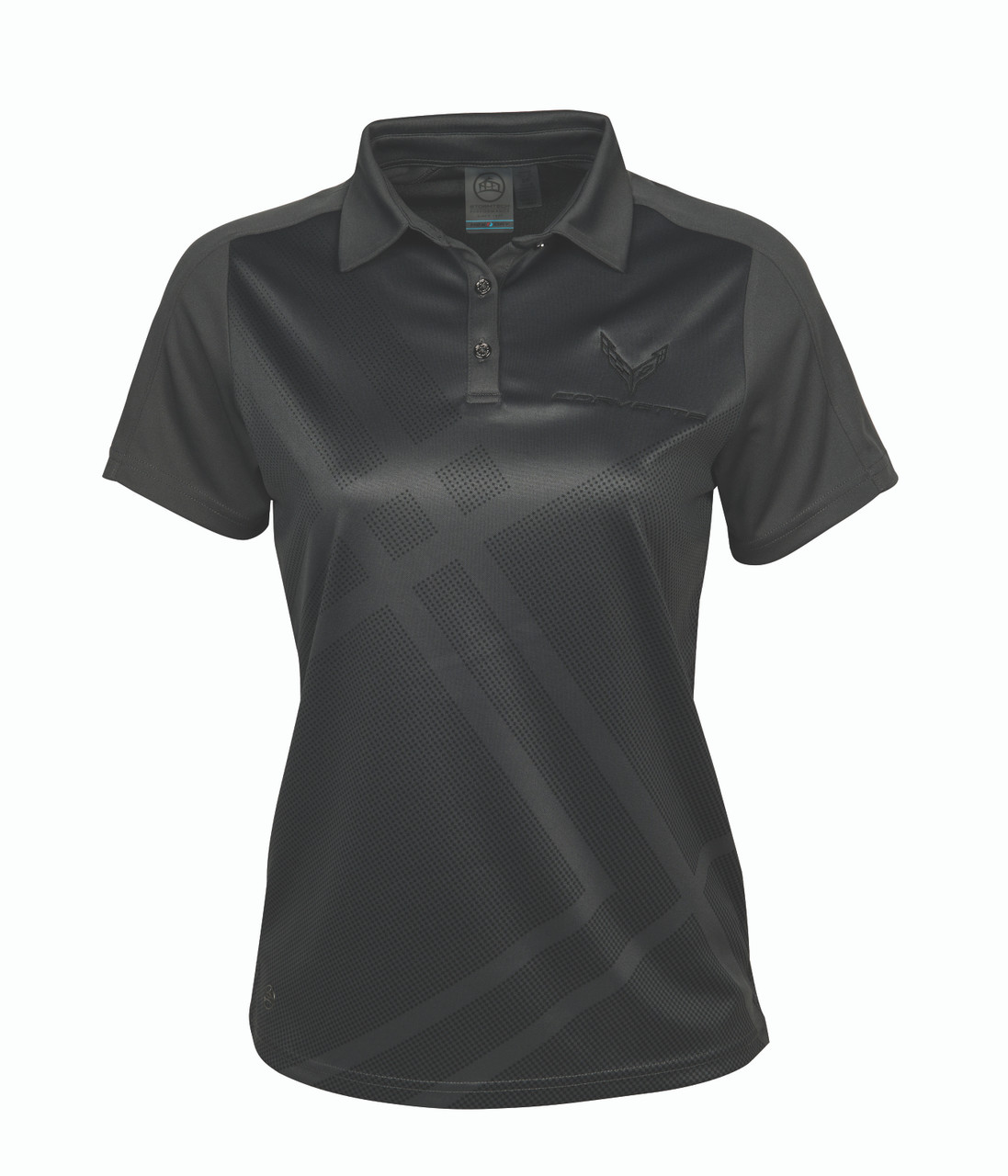 Women's C8 Corvette Stormtech H2X-Dri Polo Shirt - gray