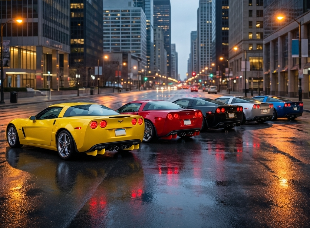 C6 Corvette Color Match Rear Aero Diffusers - (Line Up)