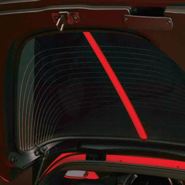 C5 Corvette Color Match Split Window Trim (on Red Car - inside)