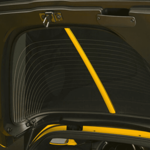 C5 Corvette Color Match Split Window Trim - (on Yellow Car - inside)