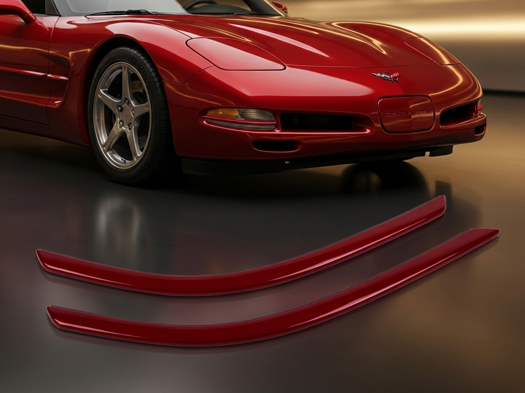 C5 Corvette Color Match Front Turn Signal Grills - Red in Showroom