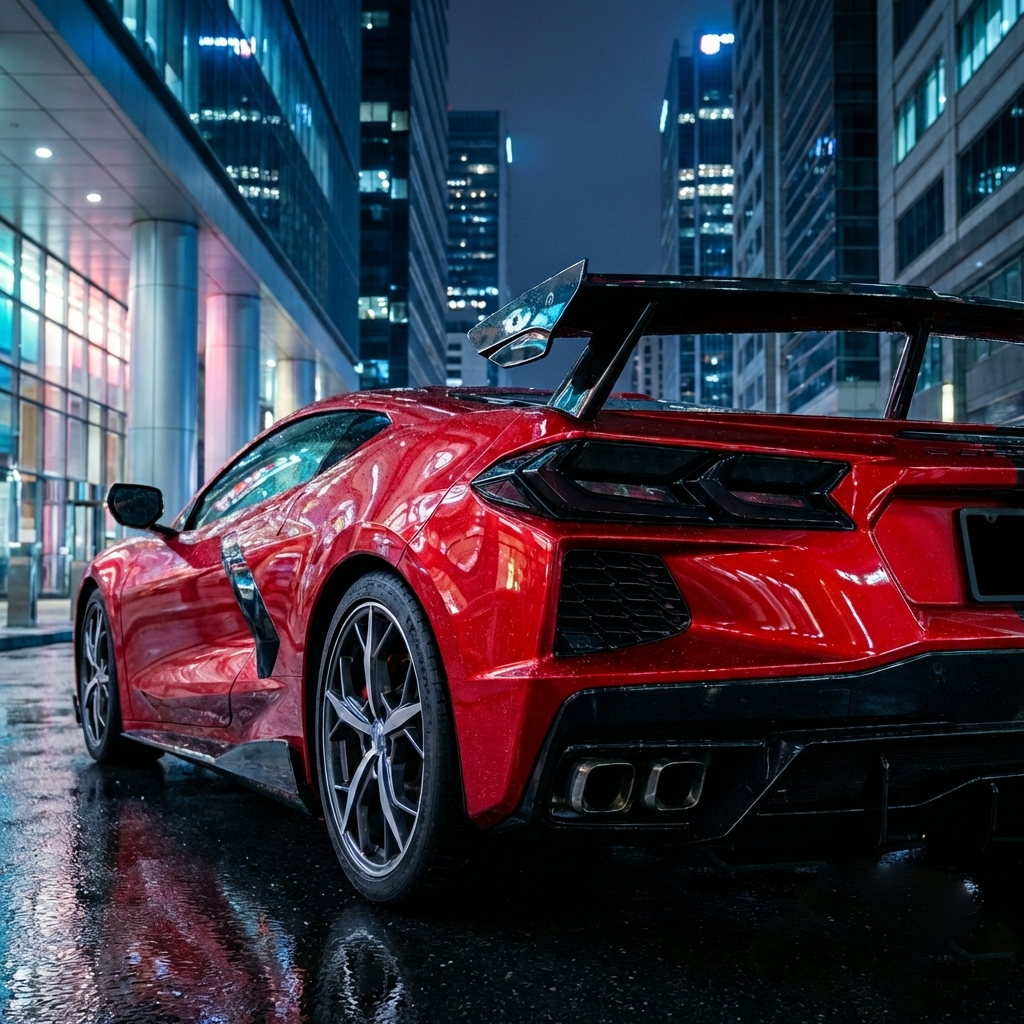 C8 Corvette Blackout Tail Light Covers - Red Vette