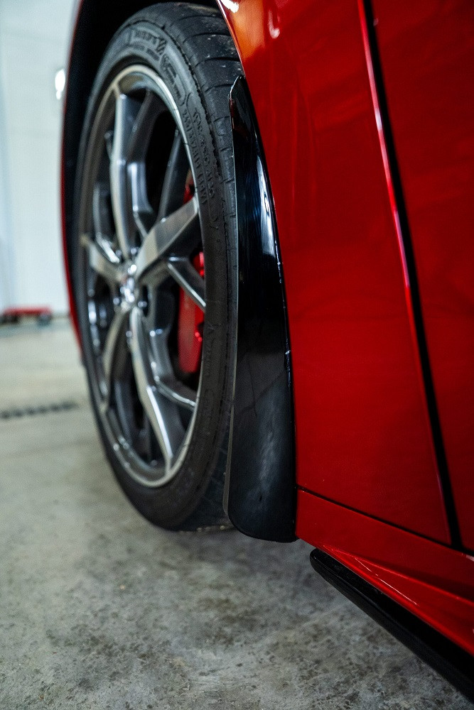 C8 Corvette Color Match Splash Guards - Rear Black