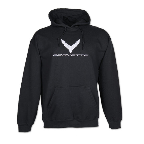 C8 Corvette Silver Badge Black Hoodie