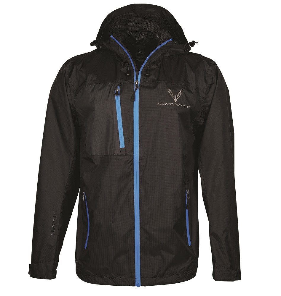 C8 Corvette Stormtech Olympia Lightweight Black Jacket (black/blue)