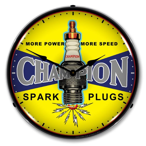 Champion Spark Plug LED Backlit Clock | Corvette Depot