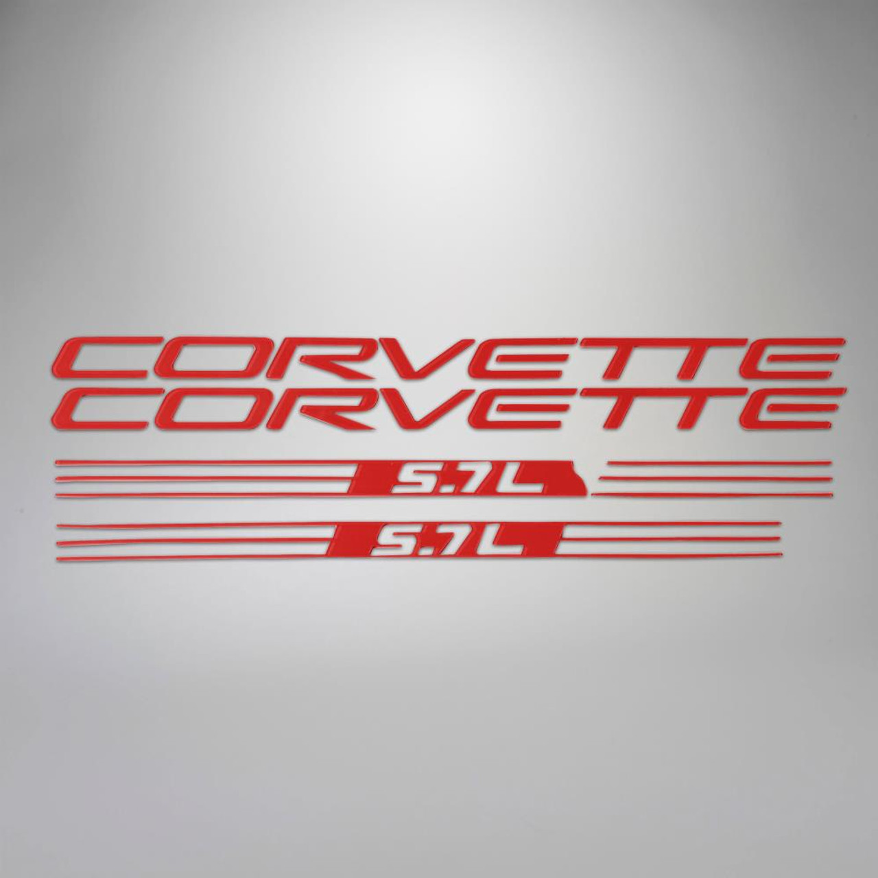 C5 97-98 Corvette 5.7L Fuel Rail Letter Kit - Red