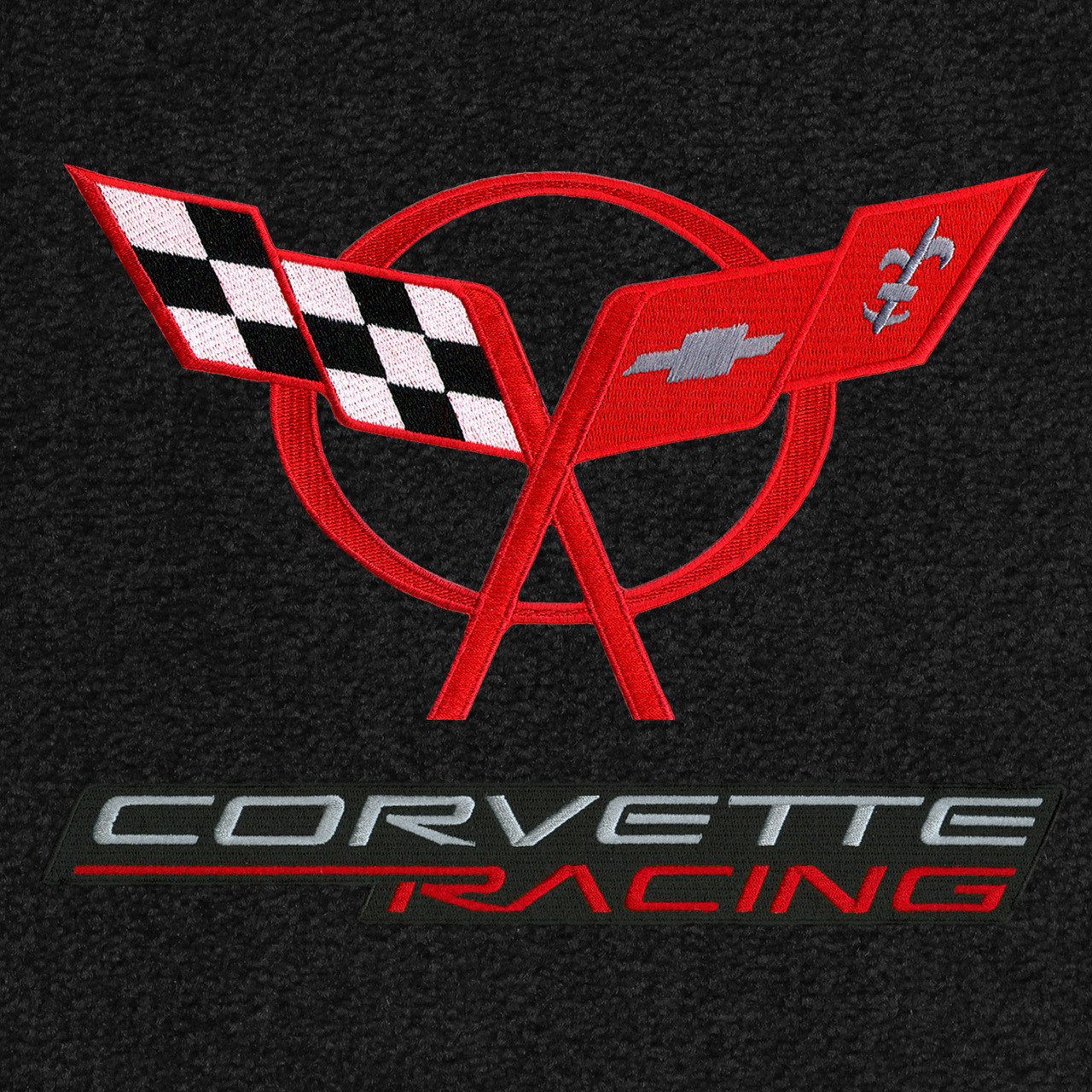 C5 Red Logo, CR Lettering, Black Background