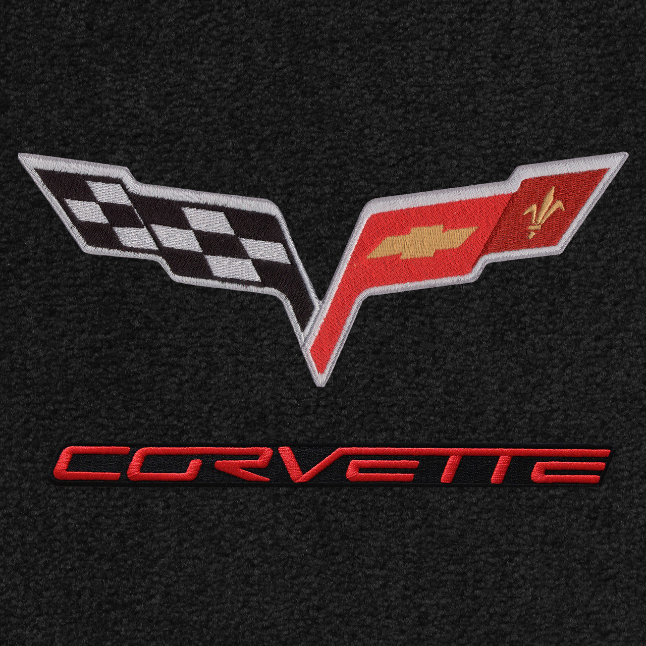 C6 Logo, Red Lettering, Black Background