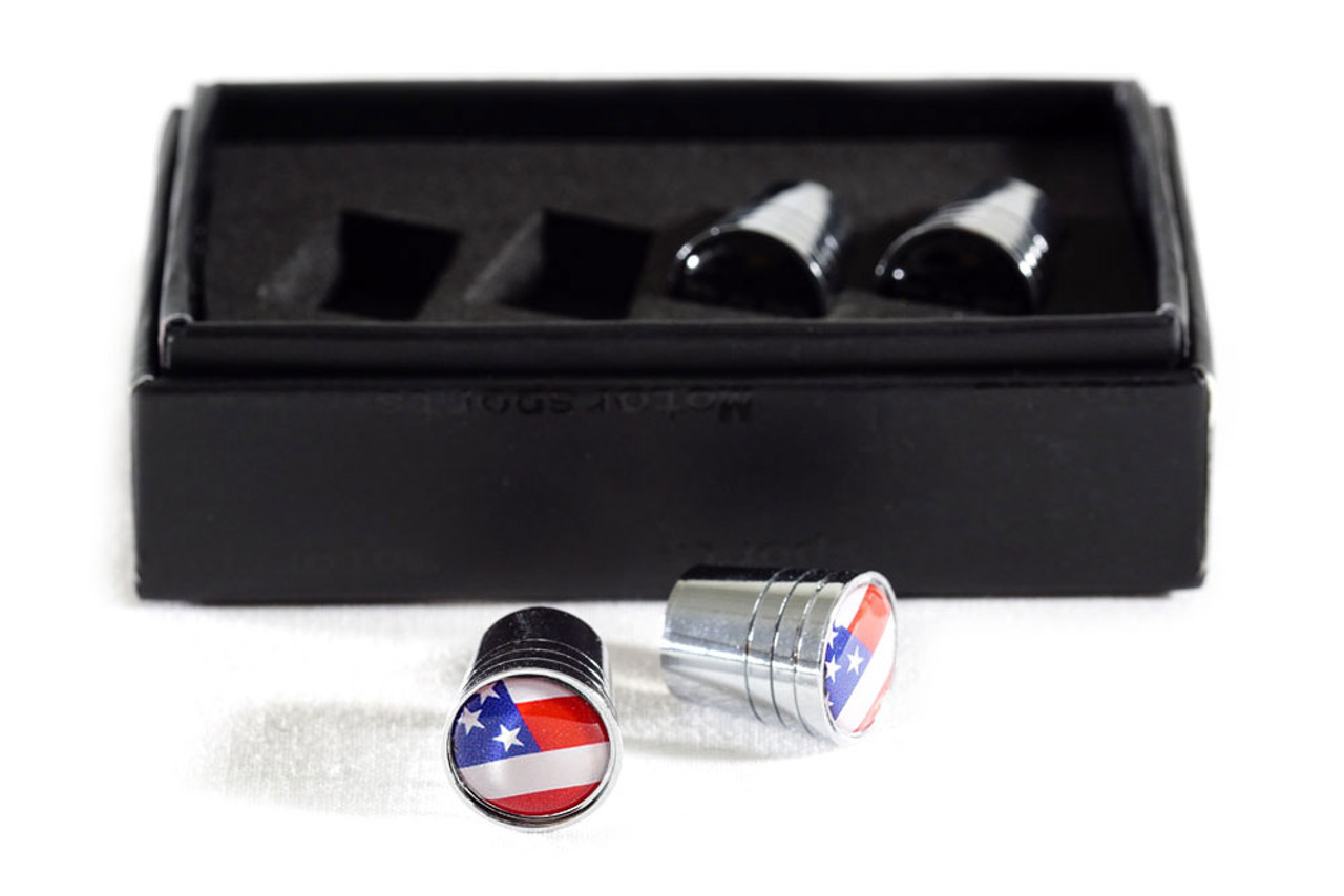 American Flag Valve Stem Caps (tapered)