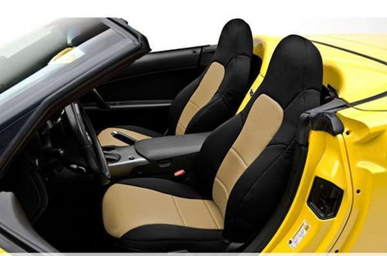 C6 Corvette Black/Tan Seat Cover