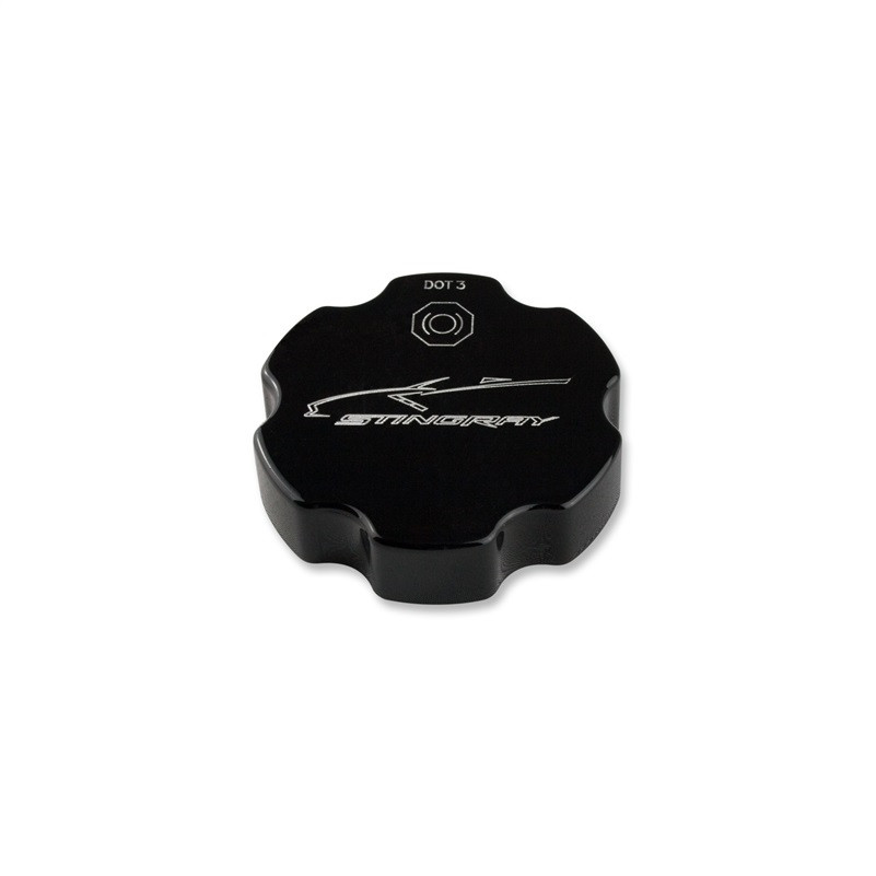 C7 Corvette Billet Color Match Brake Fluid Cap Cover - Convertible Logo