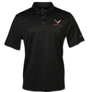 C8 Corvette Racing Stormtech Apollo Black Polo Shirt | Corvette Depot