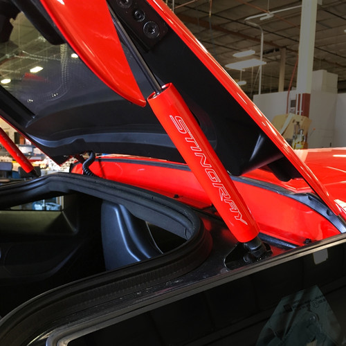 C7 Corvette Trunk Shock Covers (shown w/ Stingray Font)