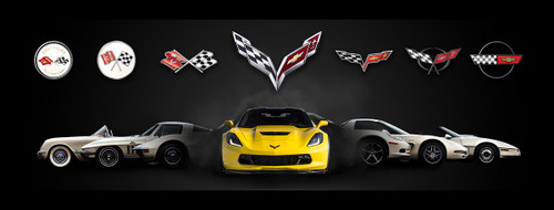 Corvette Generations Gallery Canvas Picture