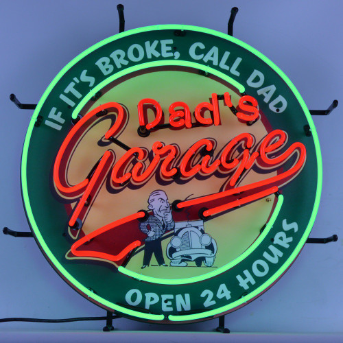 Dad's Garage Neon Sign