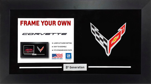 C8 Corvette Framed Laser Cut Emblem 7 Colors Corvette Depot