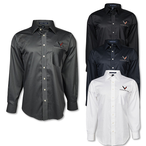 C8 Corvette Long Sleeved Button Down Shirt
