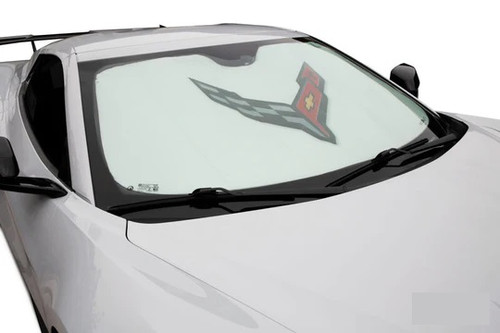 C8 2020 - Up Corvette Foldable Bubble Sun Shade (outside view)